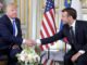 USA President Donald Trump and French President Emmanuel Macron