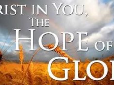 Christ in you the hope of glory