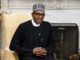 nigerian president muhammadu buhari speaks during a meeting with us picture id953144436