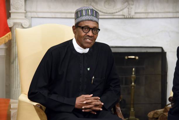 nigerian president muhammadu buhari speaks during a meeting with us picture id953144436