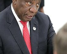 220px President of South Africa MC Ramaphosa speaks to Russian President 2828 June 201929