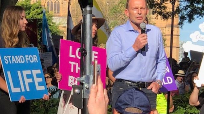 Former Australian Prime Minister Joins Anti Abortion Protest in Sydney
