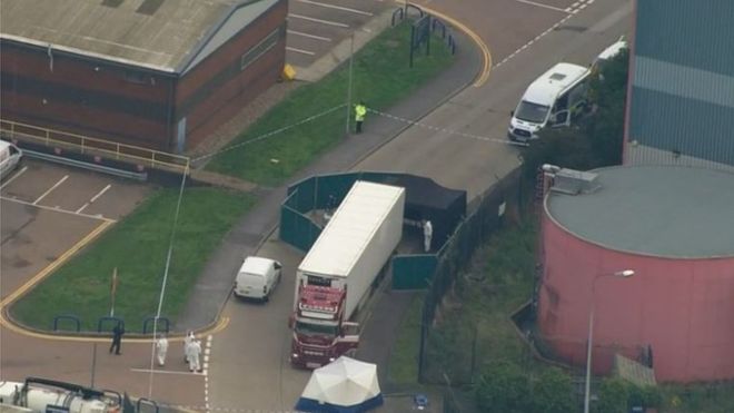39 bodies found in back of a truck in England - BBC