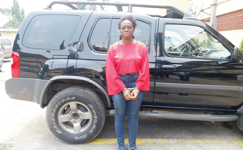 Police Nabs Salesgirl Who Stole Jeep, phone,Watch, other 1 Million Naira Valuables After Sexcapade