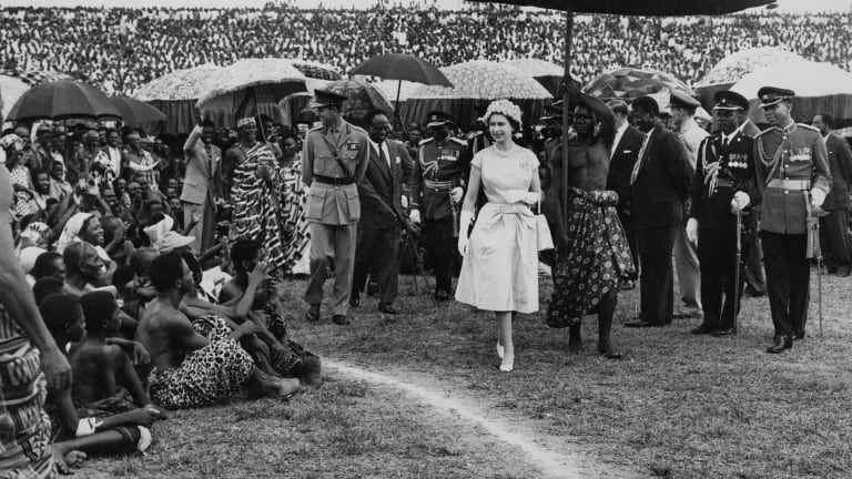 Queen Elizabeth visited British Colony of Ghana