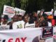 Anti Social Media Bil and Hate Speech bill protesters in Abuja Nigeria