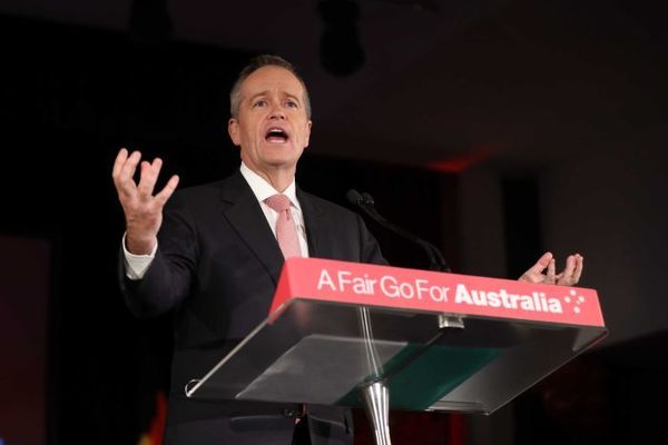 Australian Labor Party's ex leader Bill Shorten in the last 2019 election campaign