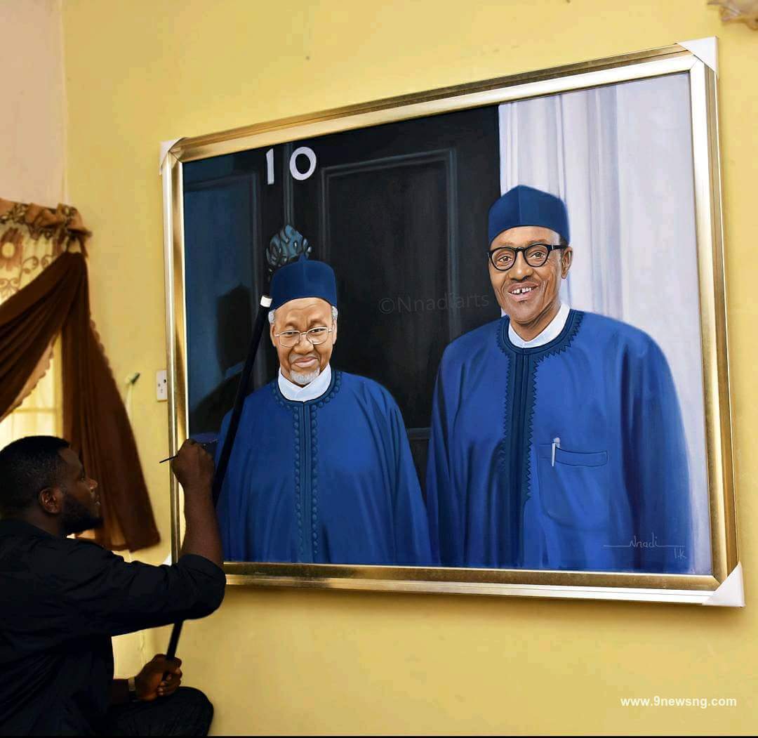 Buhari and Mamman Dauras painting