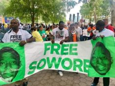 DSS operatives shoot live rounds to disperse free-Sowore protesters in Abuja