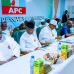 President Muhammadu Buhari at the Executive Council Meeting of the All Progressive Congress Party Abuja