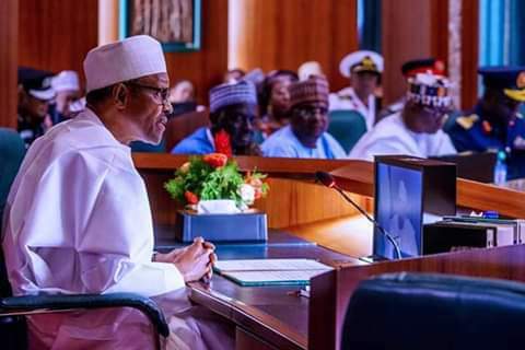 President Muhammadu Buhari at the Executive Council Meeting of the All Progressive Congress Party Abuja