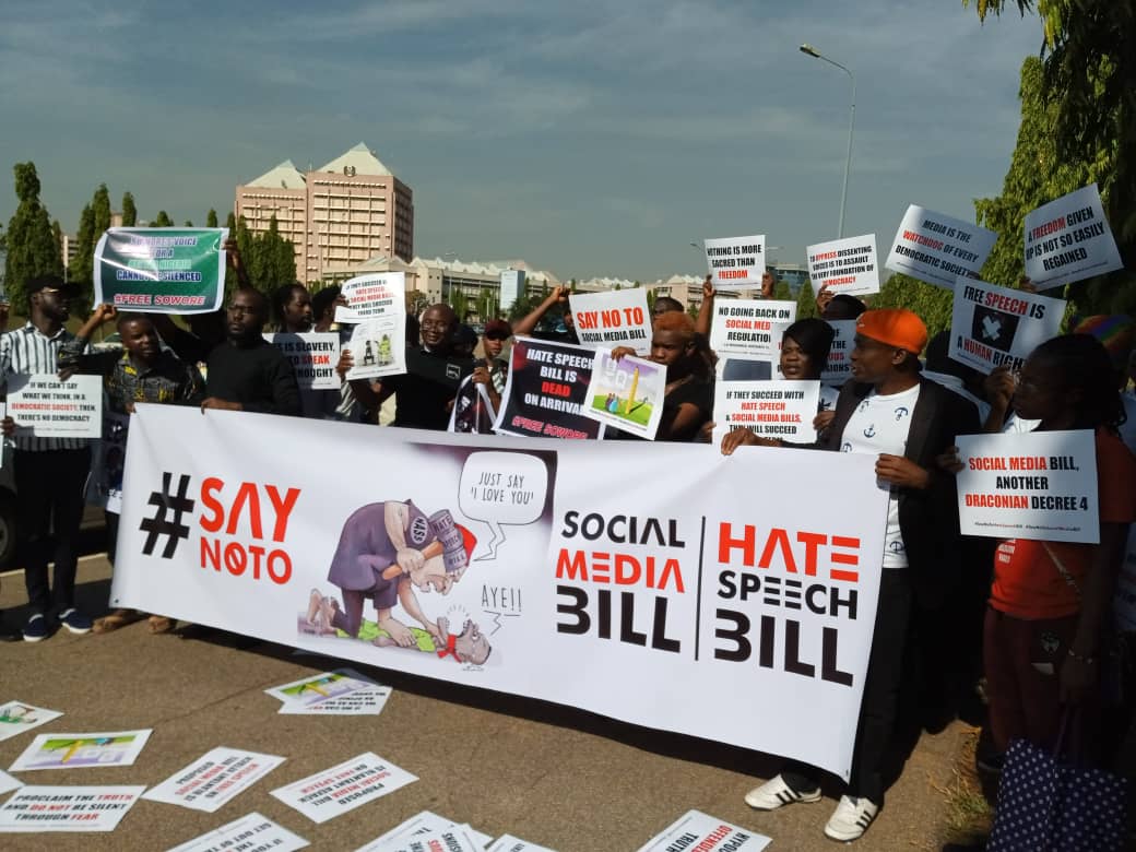 Hate speech protest