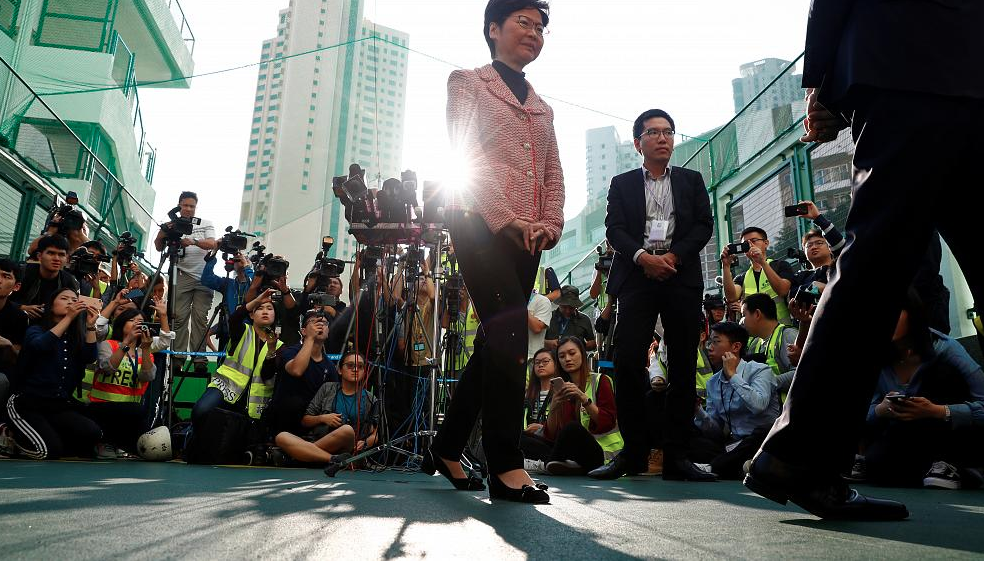 Hong Kong leader Carrie Lam humiliated by pro democracy's win of 90% seats in local election