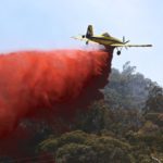 Water bomber helicopter in Australia