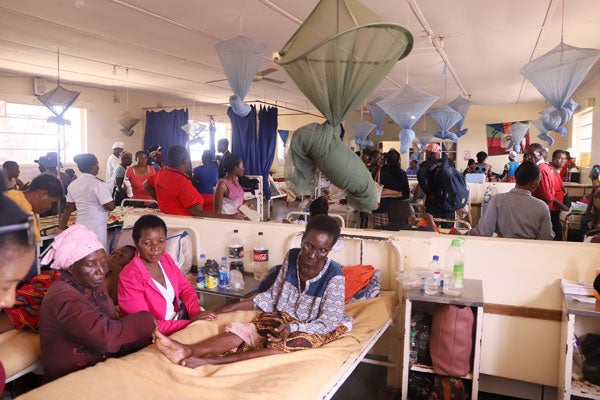 Inside Zimbabwe hospital - patients fluck together fending for themselves as doctors are nowhere to be found