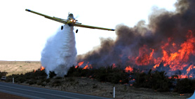 Water bomber helicopter in Australia