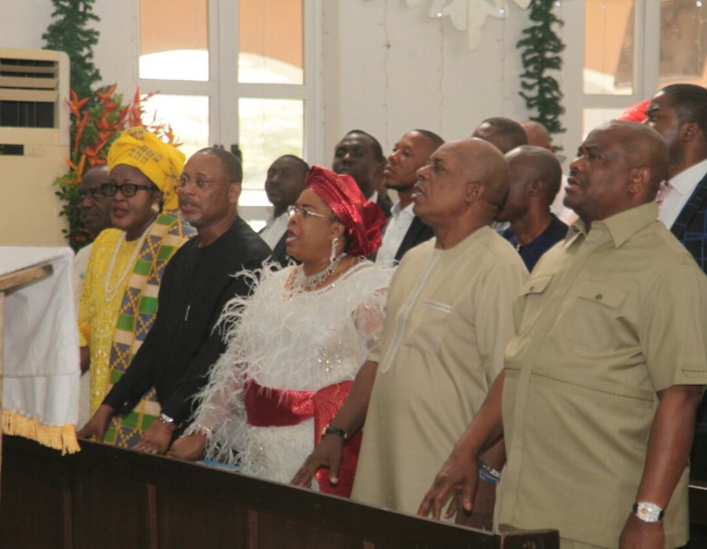 Governor Wike attends Christmas service