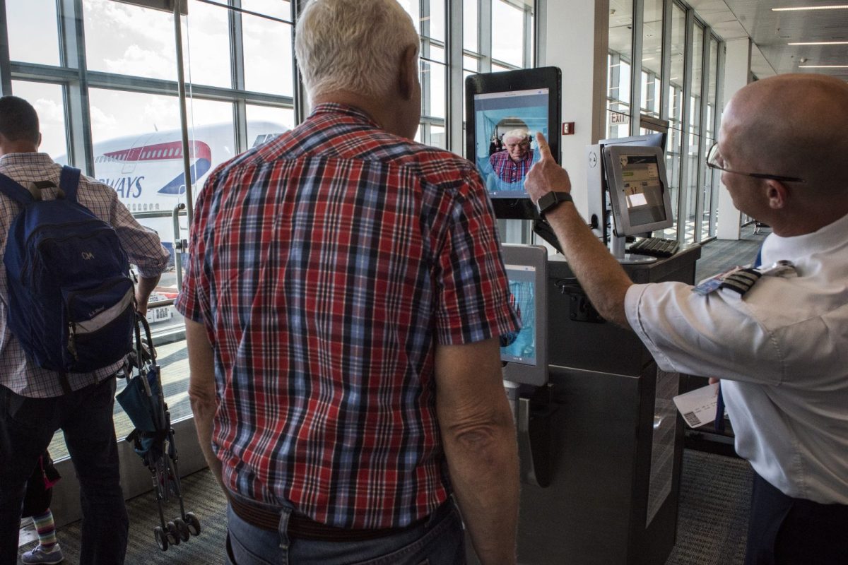 Dulles airport officials unveil new biometric facial recognition scannsers in Dulles VA