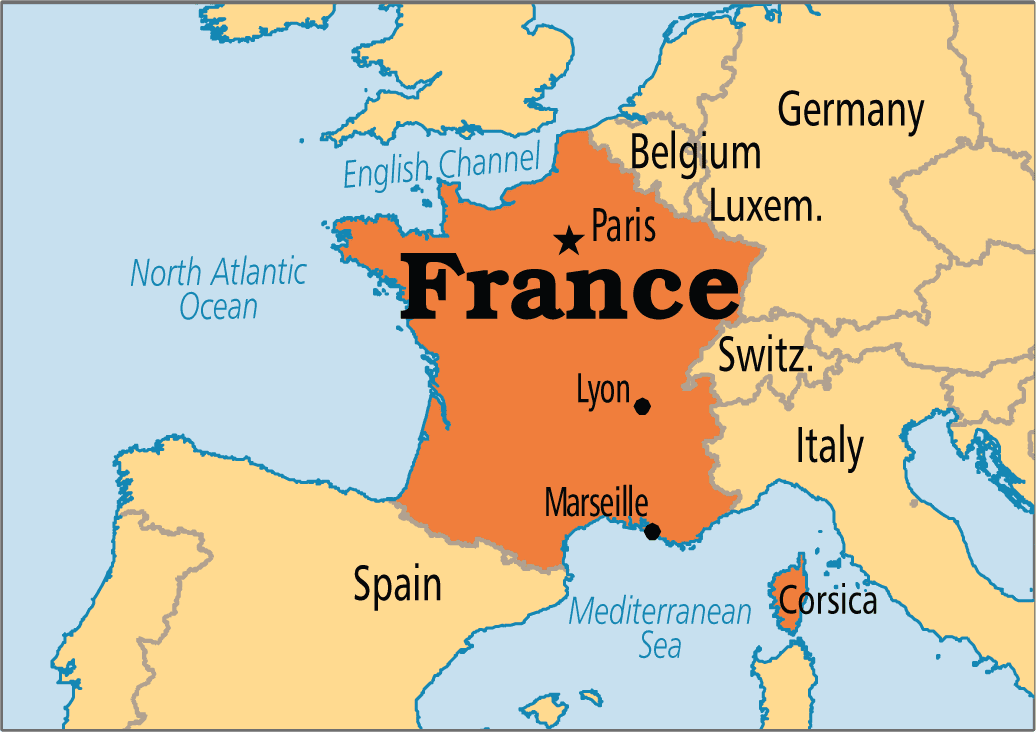 france on map