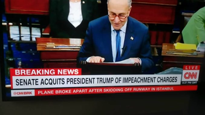 BREAKING NEWS: SENATE ACQUITS PRESIDENT TRUMP OF IMPEACHMENT CHARGES