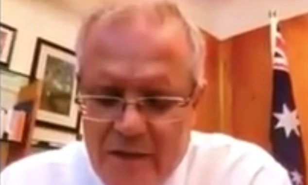 Born-again Prime Minister Scott Morrison prays God to 'give Australia strength' as they win the fight against coronavirus - video