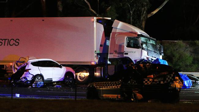 Four Australian police officers dead after fatal truck crash in Melbourne highway