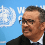WHO Director General Tedros Adhanom Ghebreyesus attends a news conference on the coronavirus in Geneva Switzerland Feb 24 2020
