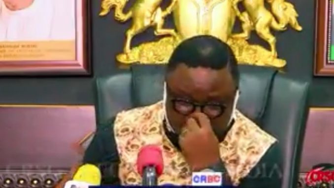 Ayade breaks down in tears as he exempts ‘the poor’ from paying tax in Cross River state