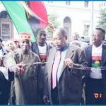 Chukwuemeka Odumegwu Ojukwu at the commissioning of Biafra House