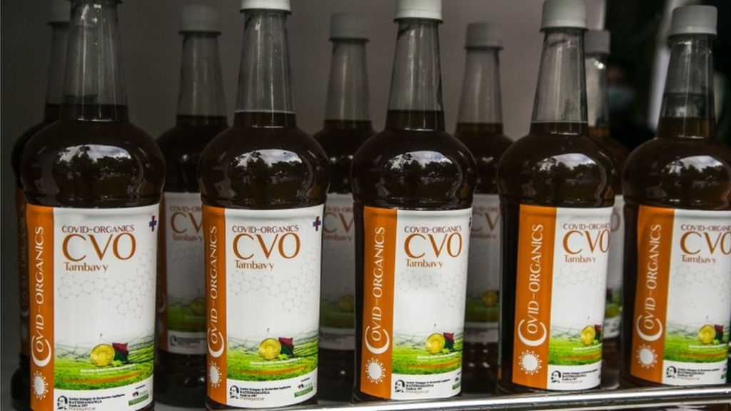 Madagascar Corona virus Herbal Mixture bottles