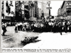 Bruce Mayrock : Man Immolates Himself in Times Sq. real photo
