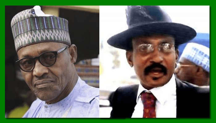 President Buhari and Col. Abubakar Dangiwa Umar