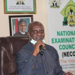 Professor Godswill Obioma as the NECO registrar