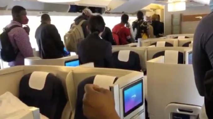 Covid 19: Air Peace chattered flight evacuating 253 stranded Nigerians from UK has arrived Lagos