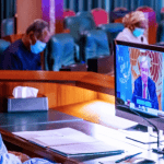 President MBuhari participating in the United Nations High Level Virtual Event on Financing for Development in the era of COVID 19 and Beyond on Thursday May 28 2020 Photo Presidency