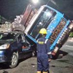 Truck crushes vehicle in Lagos leaving 5 persons with serious injuries