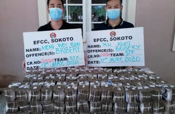 Two Chinese businessmen arrested for offering ₦100 Million bribe to EFCC to cover $400 Billion construction fraud 1