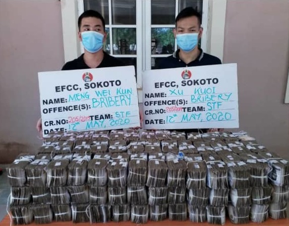 Two Chinese businessmen arrested for offering ₦100 Million bribe to EFCC to cover $400 Billion construction fraud 1