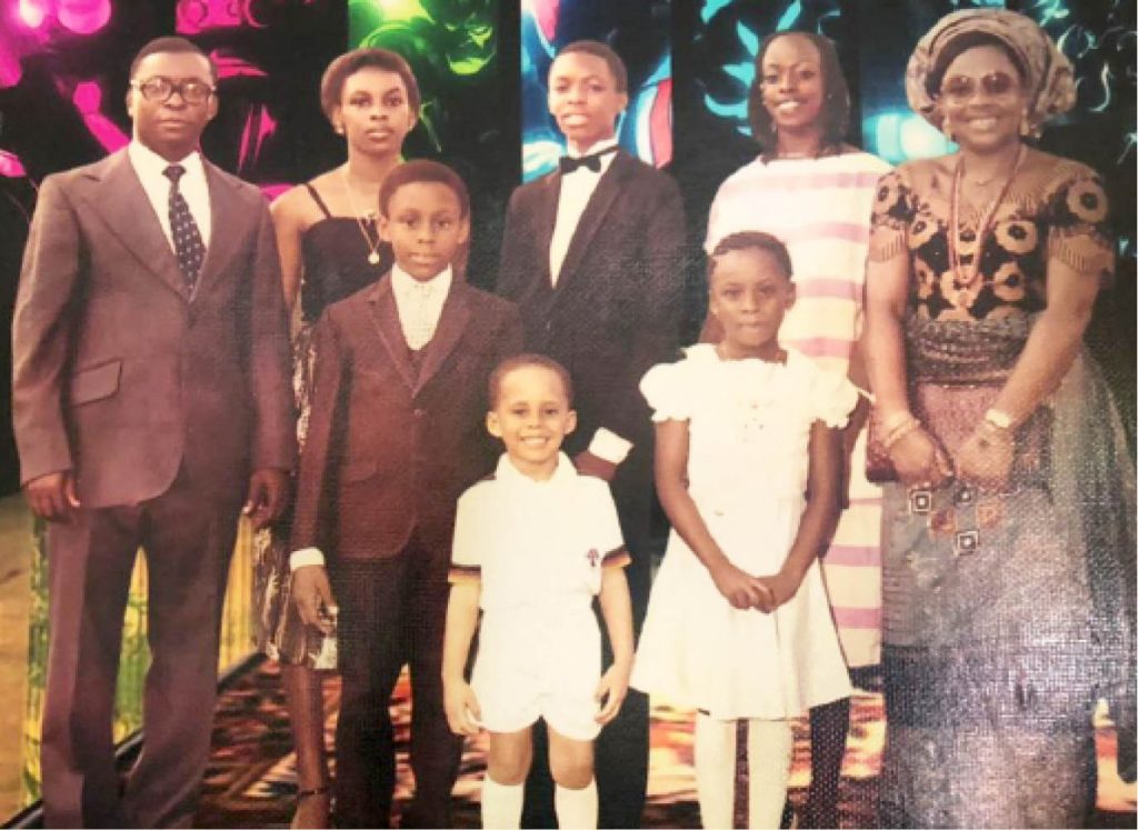 Chimamanda Ngozi Adichie wither her father and mom and sibblings - The Family