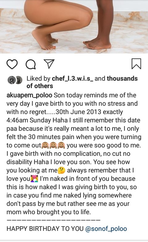Akuapem_Poloo and her 7 years old son