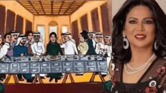American man writes Kuwaiti prince as Kuwaiti female artiste makes a mock painting of Jesus and 12 apostles