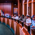 Buhari meets with Sevice Chiefs and Aregbesola