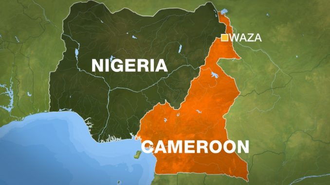 Nigeria and Cameroon border map