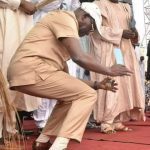 Oshiomhole dancing in an APC rally