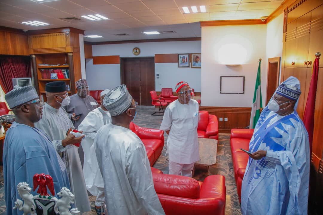 Senate president Lawal and otherSenators in the Chamber