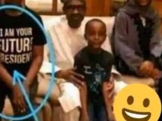 Wonder Shall Never End! See What Is Written On President Buhari’s Grandson Shirt That Got People Talking