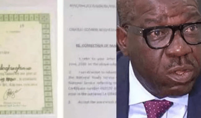 NYSC amends mistake, re-issues new certificate to Governor Obaseki as Edo Guber readies