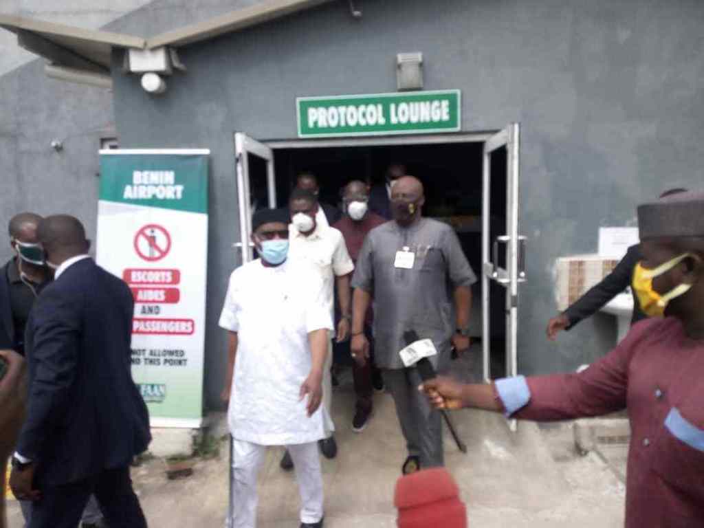 EDO 2020- Wike and Secondus at the airport