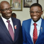 Edo state Governor Godwin Obaseki and Deputy Governor Philip Shaibu