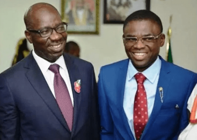 Edo state Governor Godwin Obaseki and Deputy Governor Philip Shaibu